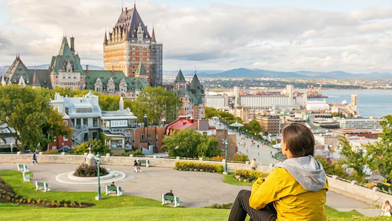 Image - woman on hill in Canada - 800px w