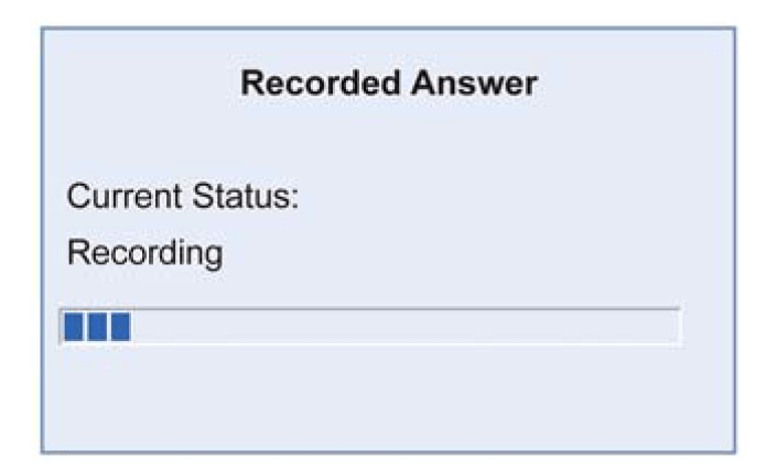 The Recorded Answer box showing Current Status: Recording, with a partially filled progress bar.